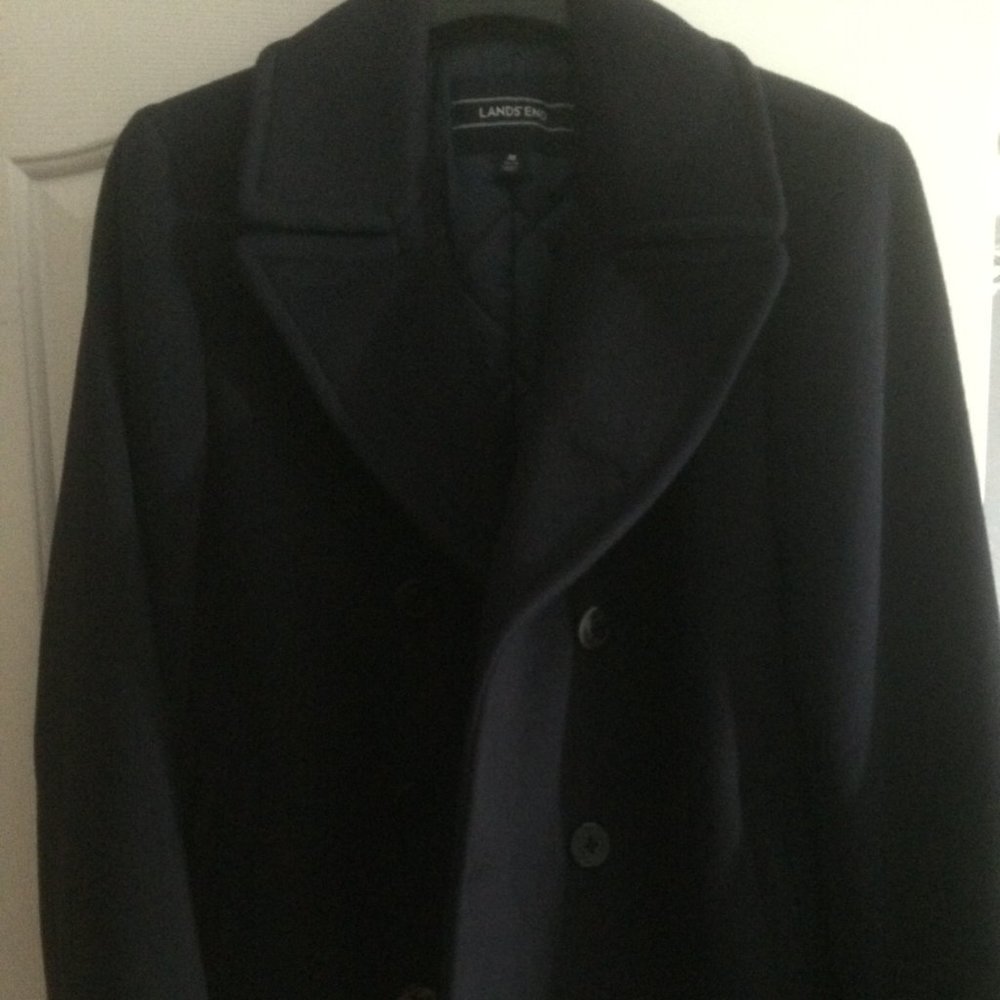 Land's End Men's Wool Peacoat
